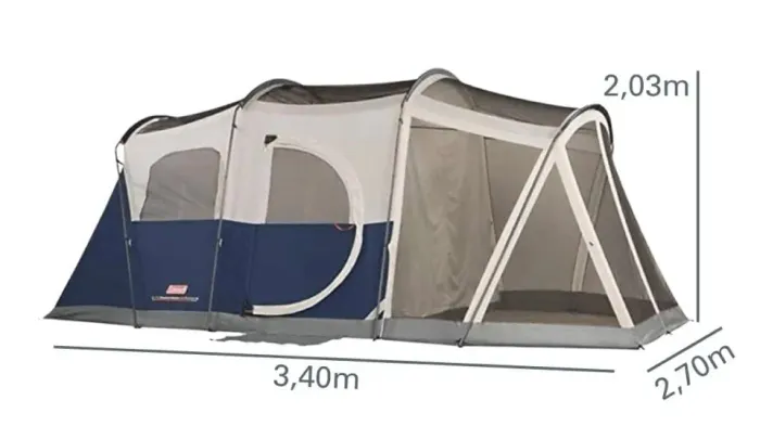 *Barraca Weathermaster Elite 6 pessoas* com LED interno, Coleman, Azul.