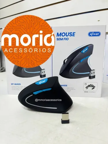 Mouse Vertical Ergonômico Sem Fio Recarregável Usb Óptico.