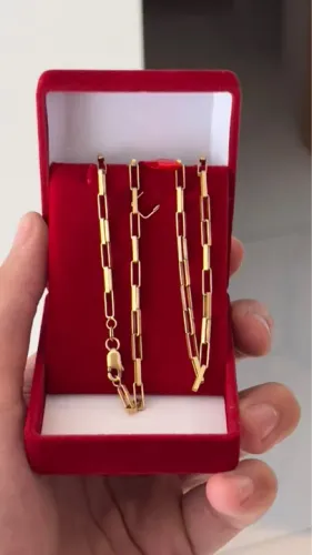 Corrente de ouro 18k (maciça , sem detalhes )
