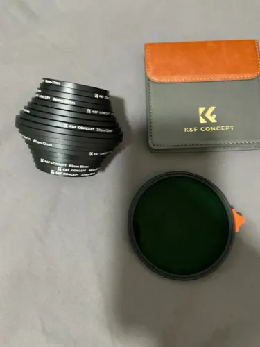 Filtro Nd 82mm K&f Concept + Kit 18 Anéis Adaptadores K&f Concept