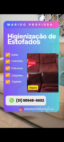 Higienização de Sofás, Camas e Estofados em Geral