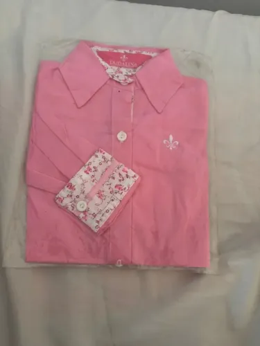 Camisa Infantil Rosa Dudalina - Tamanho 1