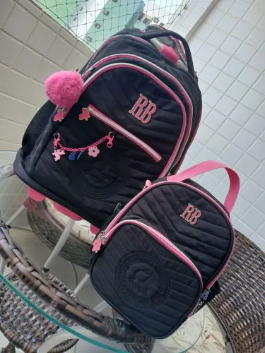Kit Mochila rodinha e lancheira Rebeca Bombom