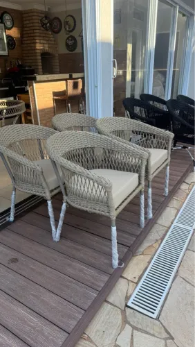 Poltronas em alumínio com corda nautica 690 cada