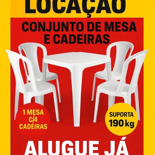 Conjunto de mesas e cadeiras 