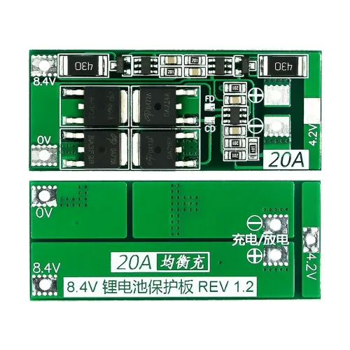 Placa bms 2s 20A 7.2 - 8.4v