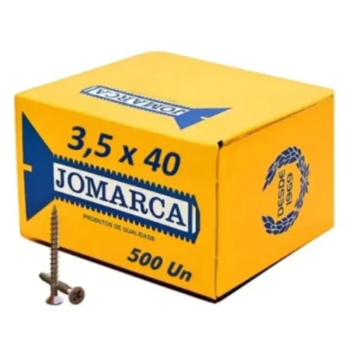 Parafusos JOMARCA 3,5x40 cabeça chata - 500 Unidades