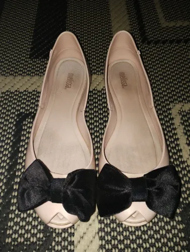Sapatilha Melissa Rosa Claro com laço n.35