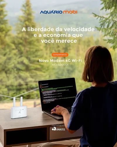 Modem 4G Wi-Fi Aquário Mobi MD-4000SX