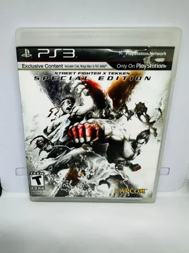 jogo original para ps3 - street fighter x tekken special edition rara