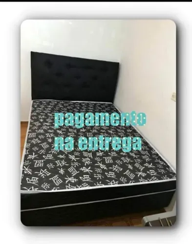 Cama Box Casal com Desenho Moderno frete grátis