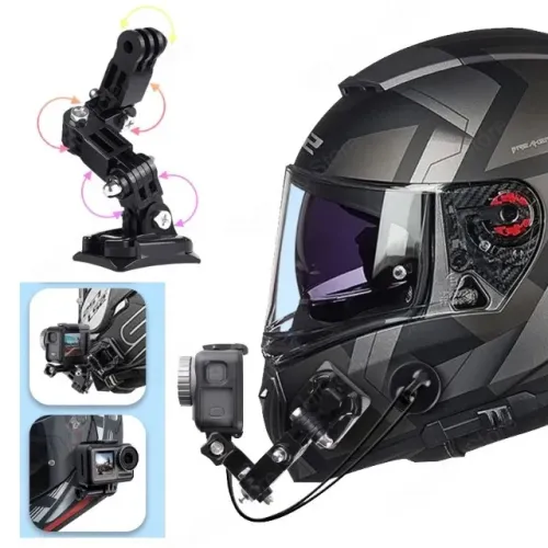 suporte montável para câmera GoPro no capacete
