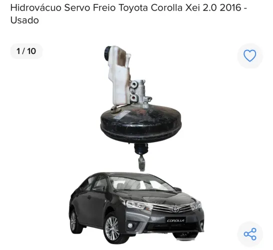 Hidrovácuo Servo Freio Toyota Corolla Xei 2.0 2016 - Usado