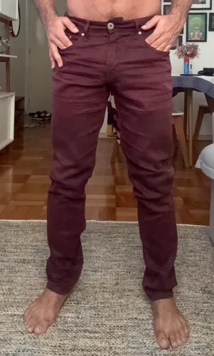 Calça Jeans Roxa Slim - 40 