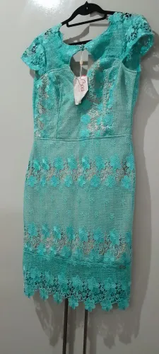 Vestido Renda Azul Claro