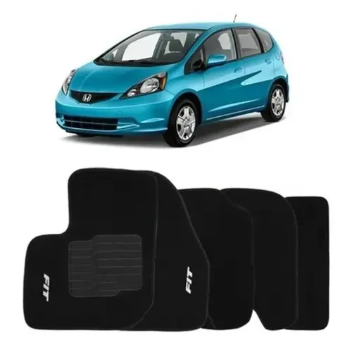Tapete Honda Fit 2009 à 2014 Preto