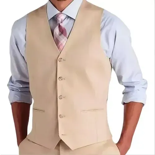 Colete Masculino Slim Premium Bege