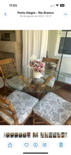 Mesa de Jantar Redonda com Cadeiras com 4 cadeiras 