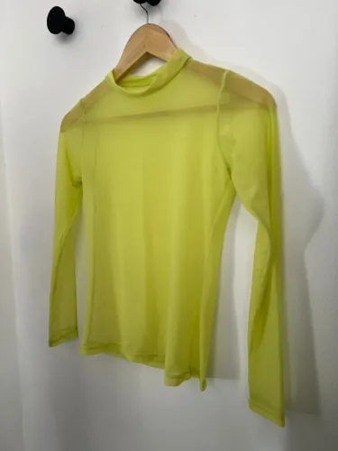 Blusa manga longa - Tule Amarelo NOVA