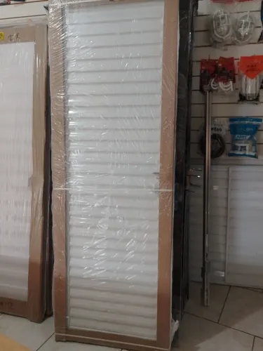 Porta em ferro laminado 2.15x75 branca completa 