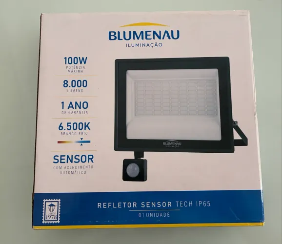 Refletor Led 100w com Sensor Presença 