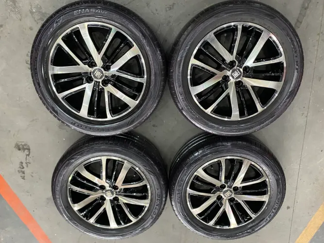 Rodas aro 16 Fiat Strada originais + pneus dunlop originais 