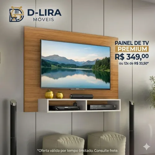 Promoção Painel Eros para TV ate 43 Polegadas Nicho Acoplado Notável - Branco ou Off White