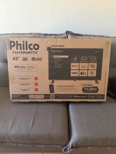 Tv Smart 43 Polegadas Philco QLED HDR10 (NOVA E LACRADA NA CAIXA)