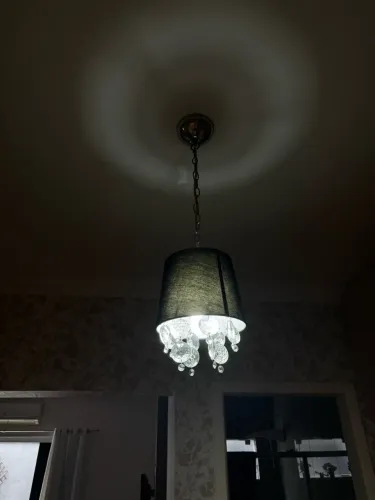Lustre de teto suspenso pequeno preto