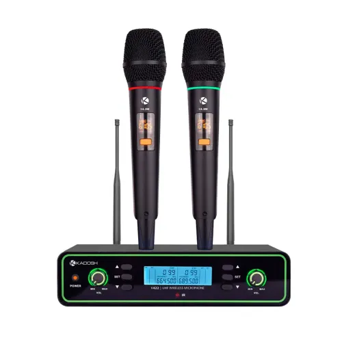 MICROFONE PROFISSIONAL KADOSH K-422M DUPLO SEM FIO (NOVO)!!