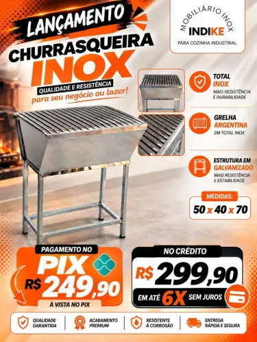 Churrasqueira e mesa portátil