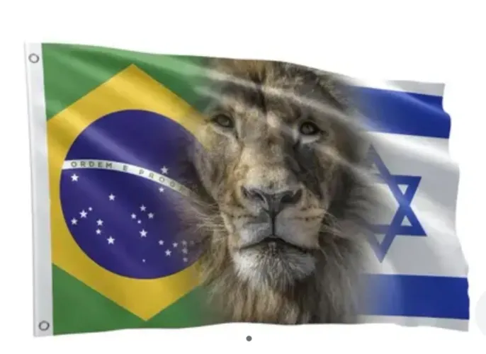 Bandeira Brasil e Israel 150x90cm