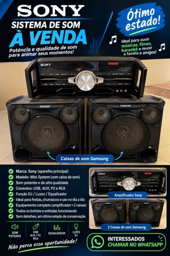 Vendo som com 2 caixas 
