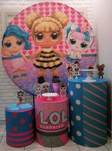 Capa de painel e cilindro lol surprise (kit)