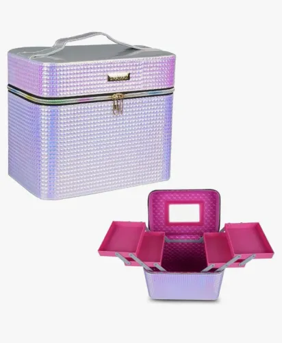 Maleta Maquiagem Multiuso Holografica vazia