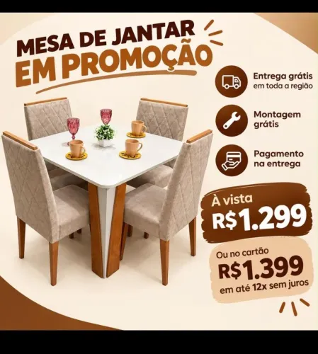 Mesa opera com tampo de vidro!!! Ofertaaaaa
