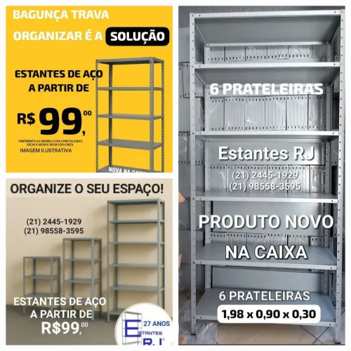 Estantes Metálicas para Organizar - A partir de R$99,00