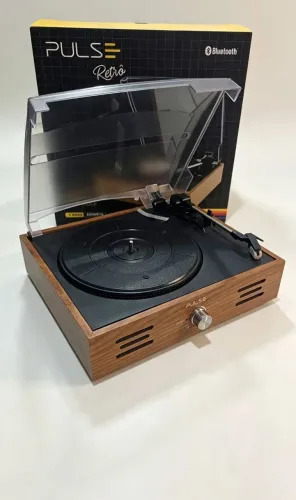 Vitrola Pulse Retrô Perkins ? Bluetooth + 3 Velocidades - Usada ótimo estado