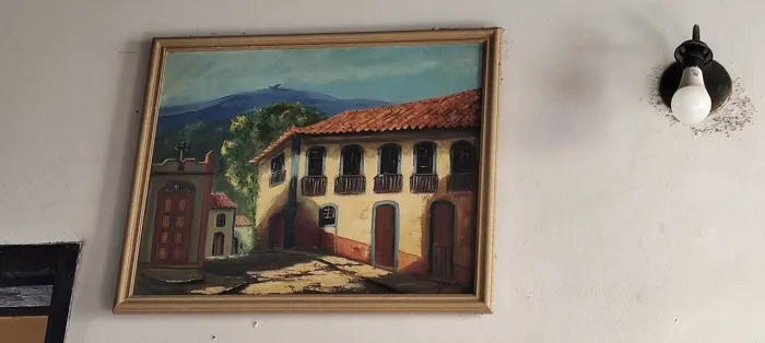 Pintura academica óleo sobre tela Barroco Mineiro da artista Eunice Azevedo