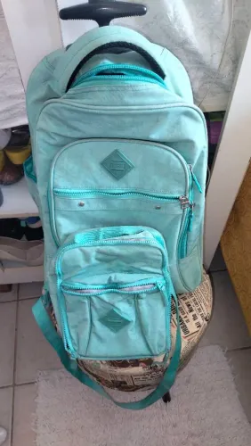 Mochila verde água