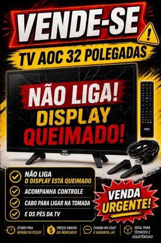 VENDE-SE TV TV AOC 32 Polegadas - Peças/Conserto 