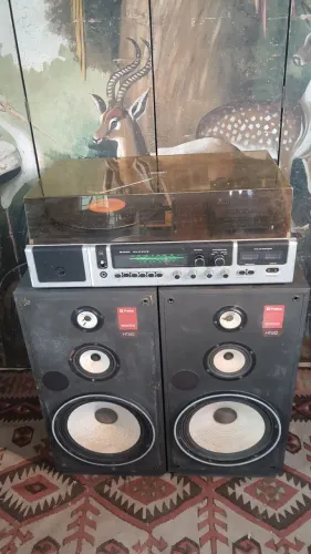 Aparelho De Som 3 Em 1 Sharp Vintage Com Caixas Frahm Ht 612