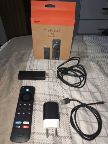 Amazon Fire TV Stick HD (1080p) - Completo na Caixa com Controle Alexa
