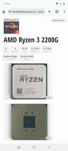 Rysen 3 2200g - R$ 220,00.