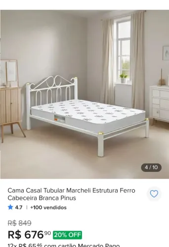 Cama tubular em perfeitas condições 
