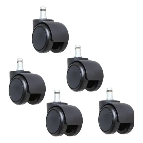 rodinha kit 5 rodízios cadeira escritório roda anti-risco  bomvink bom-2753