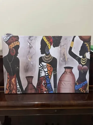 QUADRO DECORATIVO AFRO ELEGANTE ARTE MODERNA 90X60