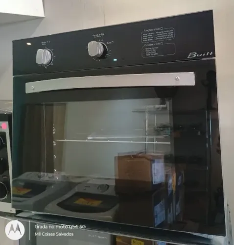 Forno à Gás de Embutir Built com Grill Elétrico 127v - 50 litros - Novo