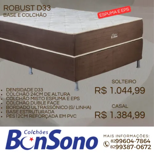 Cama D33 casal ou solteiro camas base e colchão Bonsono pronta entrega consulte 