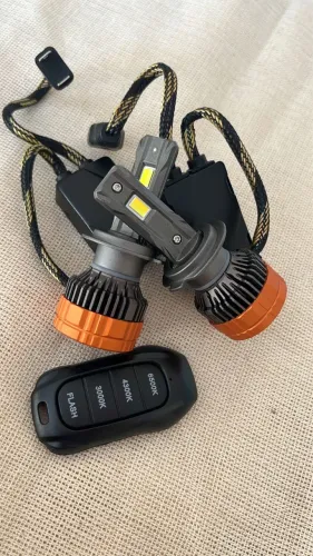 Led automotivo H7 com 3 cores 